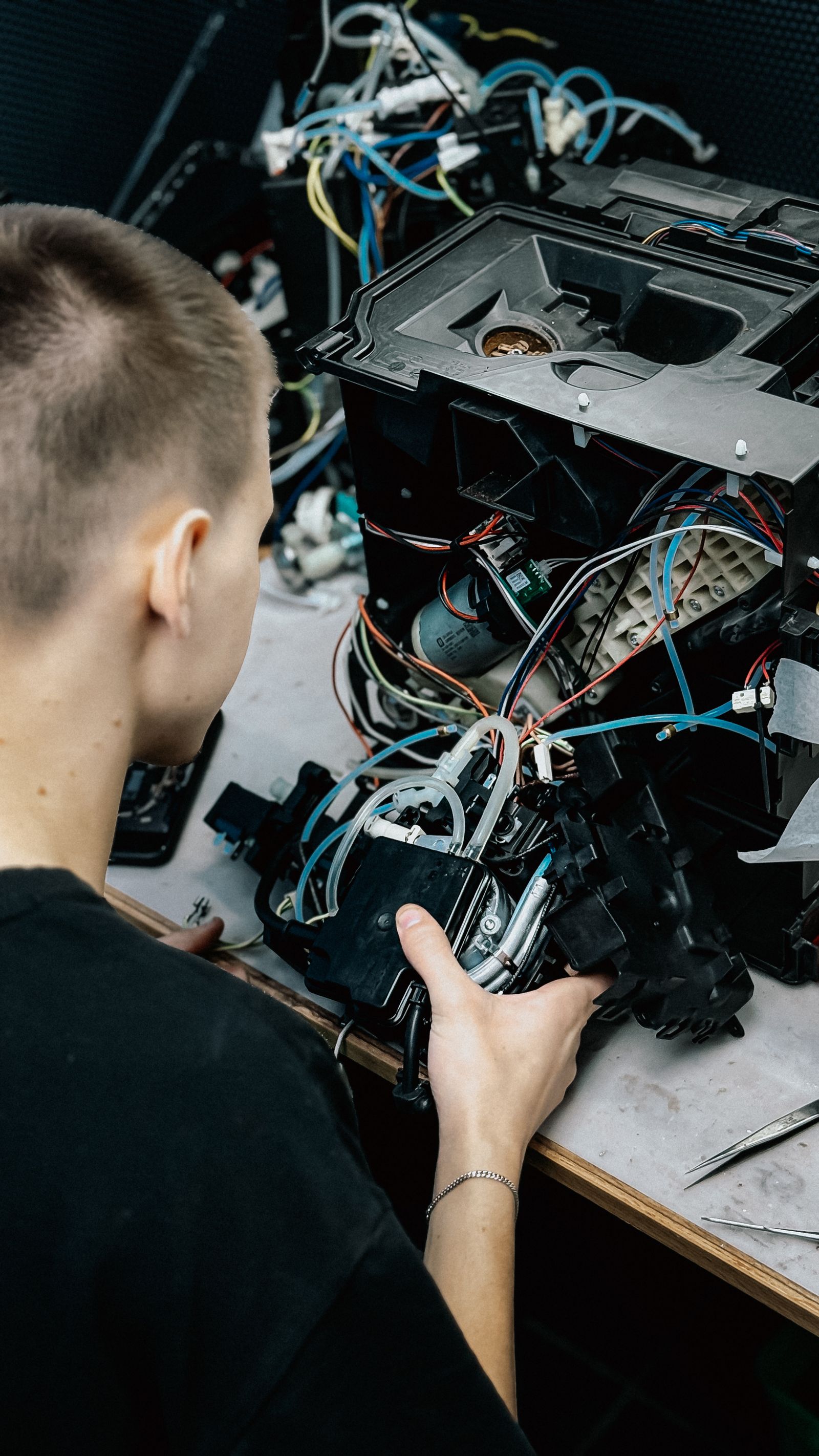 Professional soldering detail